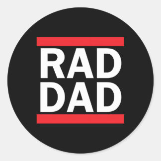 Pegatina Redonda Rad Dad Feliz Día Del Padre