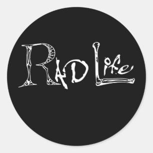 Pegatina Redonda Rad Life, Tecnólogo Radiológico
