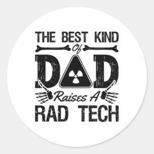 Pegatina Redonda Rad Tech El Mejor Tipo De Tecnología De Radiología
