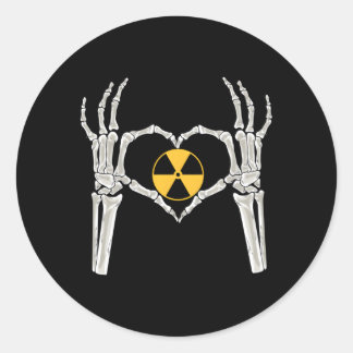 Pegatina Redonda Rad Tech X Ray Skeleton Radiology Student Technica