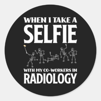 Pegatina Redonda Rad Tech Xray Tech Radiología Tecnológica