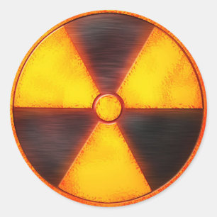 Pegatina Redonda radiactivo
