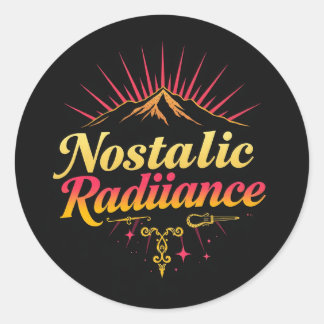 Pegatina Redonda Radiancia nostálgica