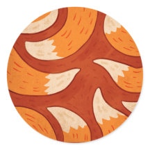 Radiant Fox - Ilustración de patrón animal