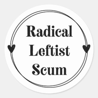 Pegatina Redonda Radical Leftist Scum sticker sheet