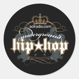 Pegatina Redonda Radio AOL - Hip-Hop subterráneo