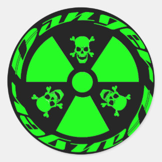 Pegatina Redonda Radioactivo