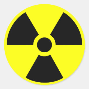 Pegatina Redonda Radioactivo