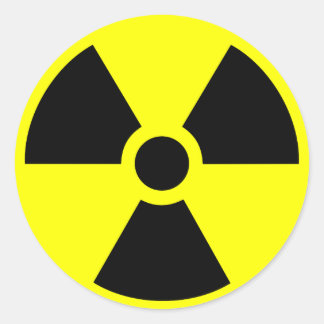 Pegatina Redonda Radioactivo