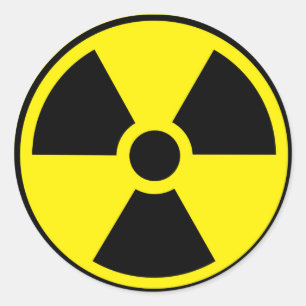 Pegatina Redonda Radioactivo
