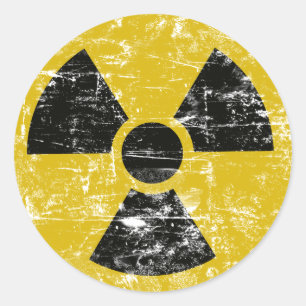 Pegatina Redonda Radioactivo de cosecha