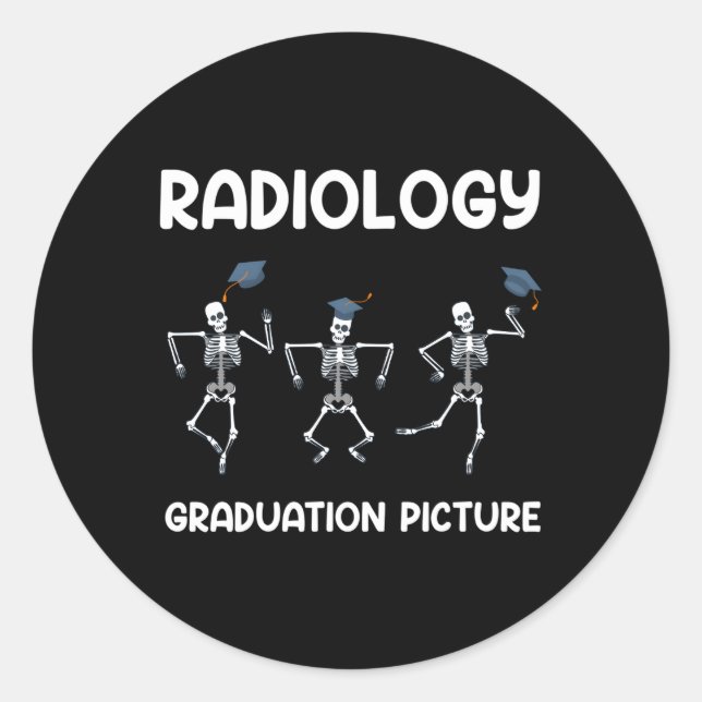 Pegatina Redonda Radiología Graduada Mri Tecnóloga Radiología Te (Anverso)