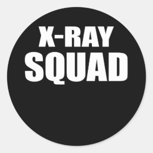 Pegatina Redonda Radiología Tech X-Ray Squad