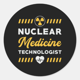 Pegatina Redonda Radiología Tecnológica Tecnóloga de Medicina Nucle