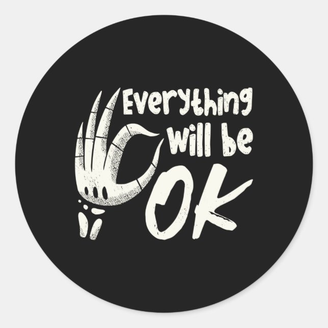 Pegatina Redonda Radiology Tech Everything Will Be Ok Technologist (Anverso)