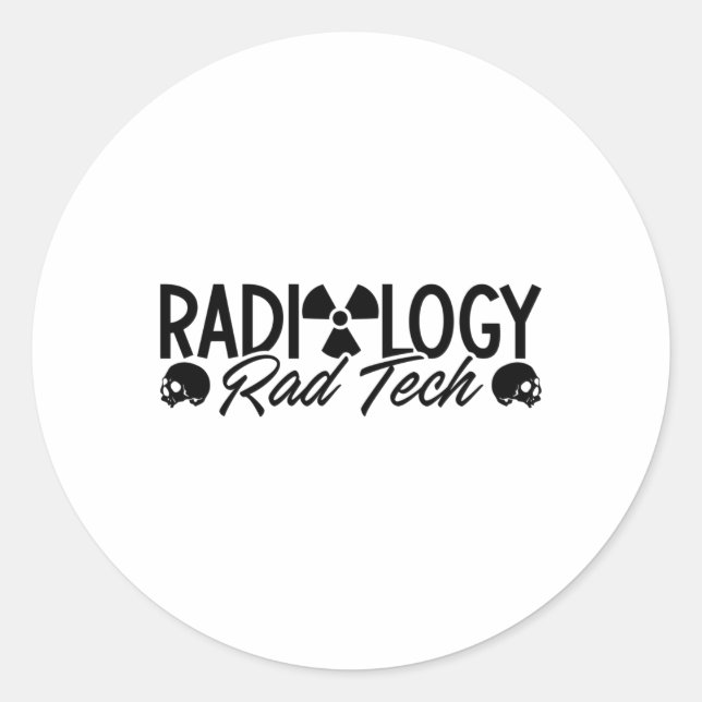 Pegatina Redonda Radiology Tech Rad Medicine Xray Technologist (Anverso)