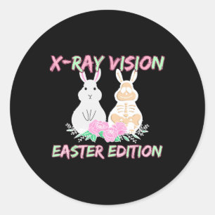 Pegatina Redonda Radiology Tech Xray Vision Easter Edition Bunny Ea