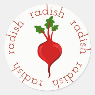 Pegatina Redonda Radish Rounds