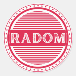 Pegatina Redonda Radom City Pride Emblem – Polish Identity