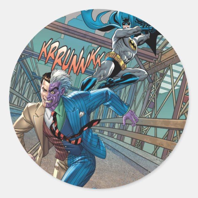 Pegatina Redonda Rage de Batman Rogue - 7 (Anverso)