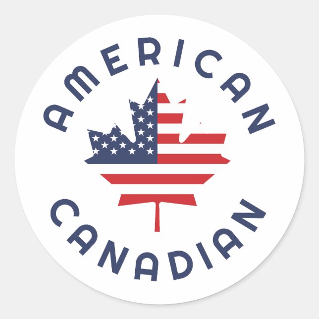 Pegatina Redonda Raíces norteamericanas canadienses (Anverso)