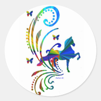 Pegatina Redonda Rainbow ASB