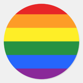 Pegatina Redonda Rainbow flag