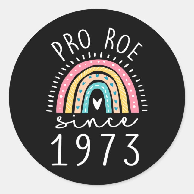 Pegatina Redonda Rainbow Pro desde 1973 (Anverso)