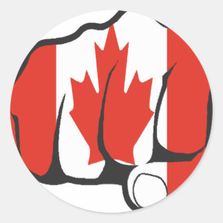 Pegatina Redonda Raise Yer Fist CANADA
