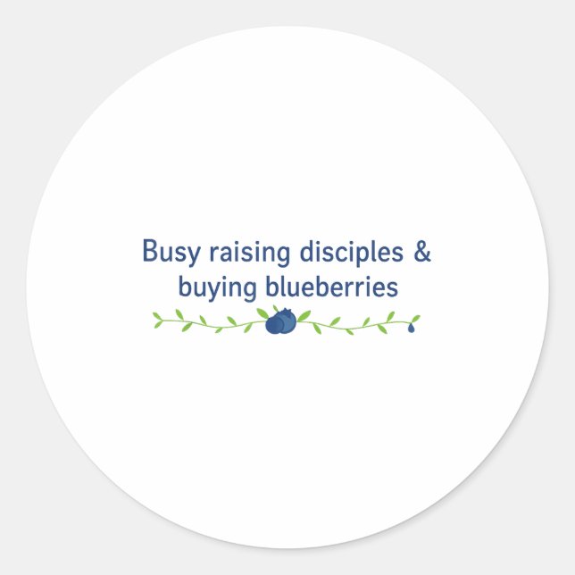 Pegatina Redonda Raising Disciples, Christian Faith And Bible Verse (Anverso)