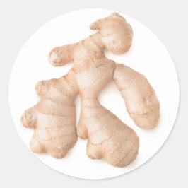 Pegatina Redonda Raíz de jengibre