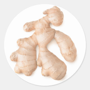 Pegatina Redonda Raíz de jengibre