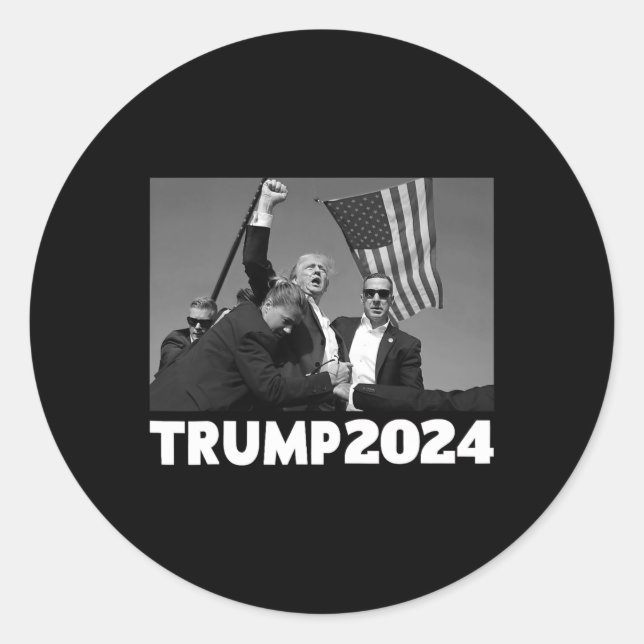 Pegatina Redonda Rally Pa Rally Pennsylvania Rally Trump 2024 2 (Anverso)