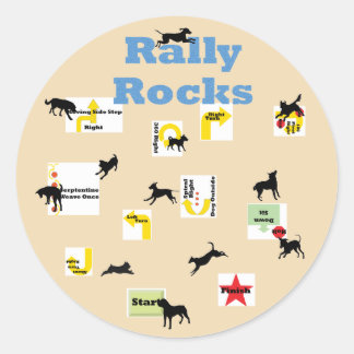 Pegatina Redonda Rally Rocks