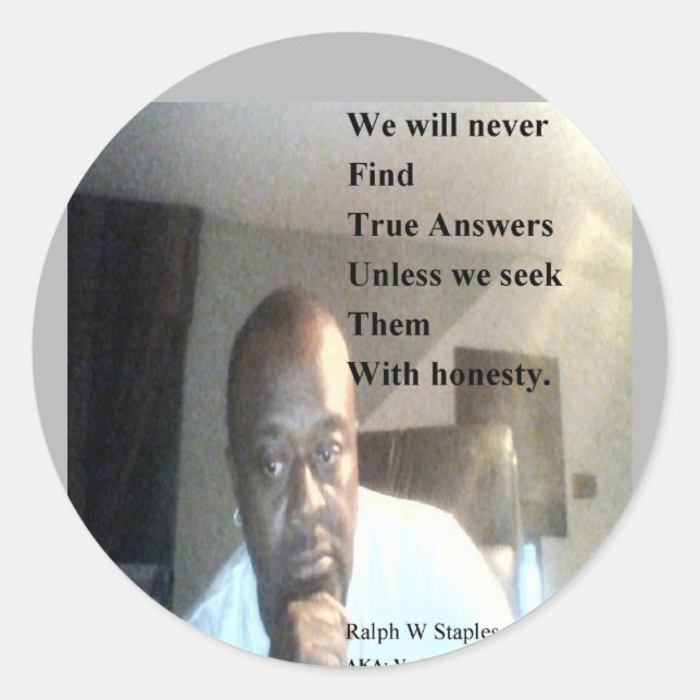 Pegatina Redonda Ralph Wisden Staples (Anverso)