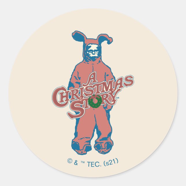 Pegatina Redonda Ralphie | Pink Nightmare (Anverso)