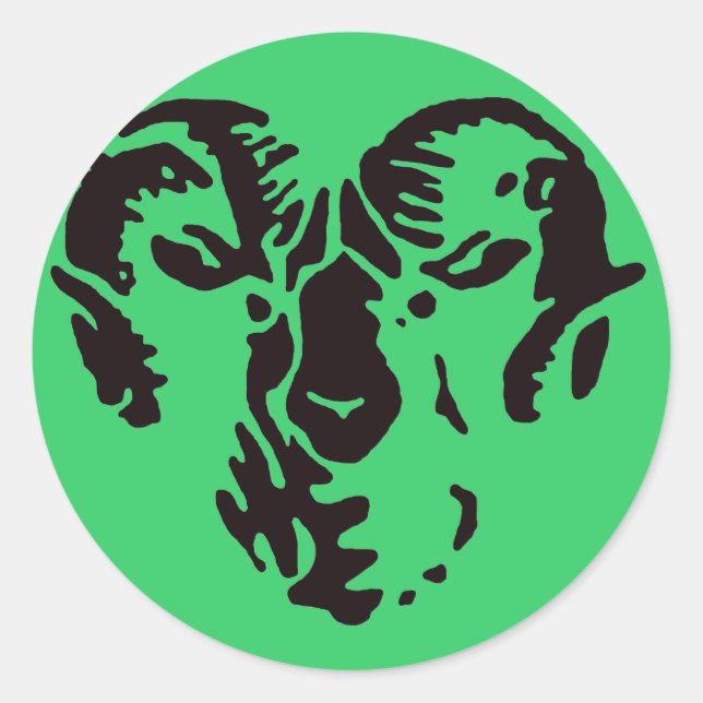 Pegatina Redonda Ram (Anverso)