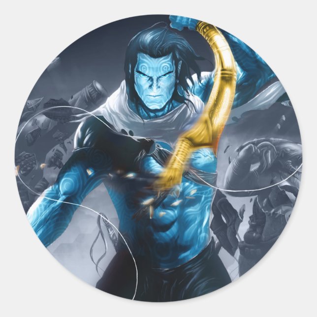 PEGATINA REDONDA RAMA (Anverso)