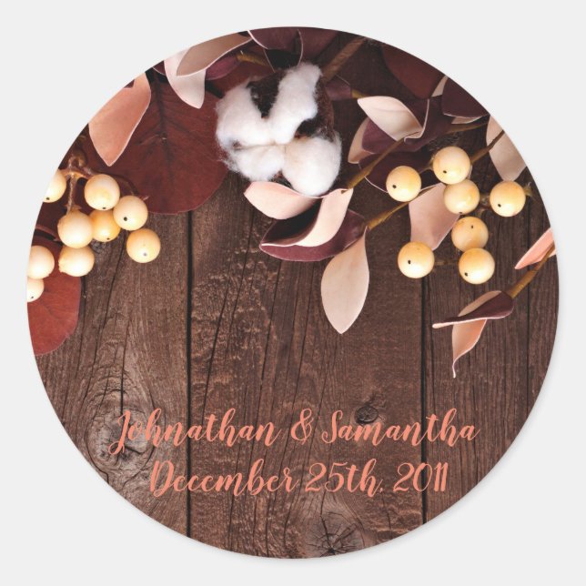 Pegatina Redonda Rama de algodón de Pegatinas favoritos de 20 a 1.5 (Anverso)