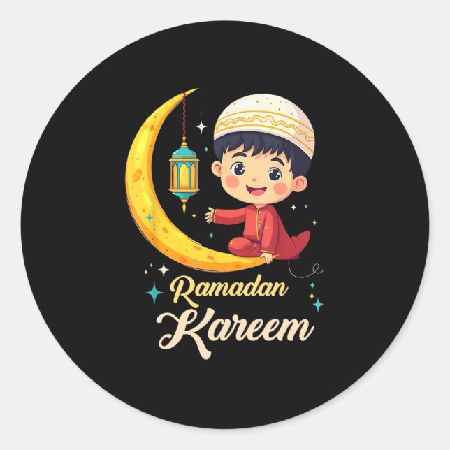 Pegatina Redonda Ramadan Kareem (Anverso)