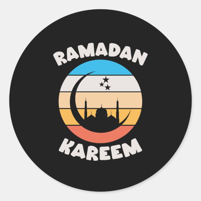 Pegatina Redonda ramadan kareem (Anverso)