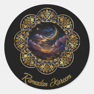 PEGATINA REDONDA RAMADAN KAREEM MUBARAK 2024 EID MUBARAK