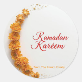 Pegatina Redonda Ramadan Kareem theme gift Sticker for celebration