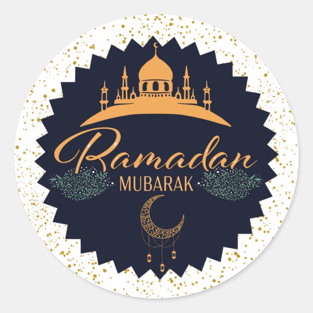 PEGATINA REDONDA RAMADAN MUBARAK 2 (Anverso)