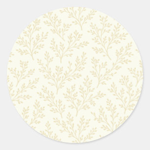 Pegatina Redonda Ramas de bosque Trigo Dorado - Neutral
