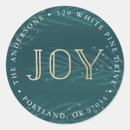 Pegatina Redonda Ramas de invierno | Pegatinas de direcciones de de