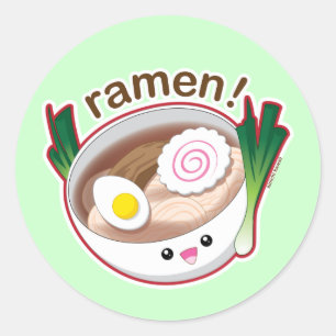 Pegatina Redonda ¡Ramen!
