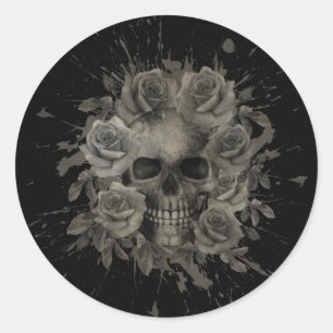 PEGATINA REDONDA RAMO DE SKULL SPLASH  