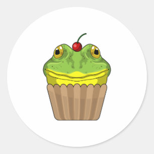 Pegatina Redonda Rana con Muffin