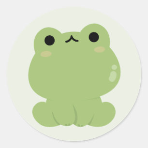 Pegatina Redonda Rana Cute